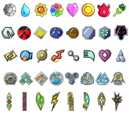 Pokemon Gym Badge Set