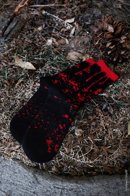 Murder Mystery Blood Splatter Socks