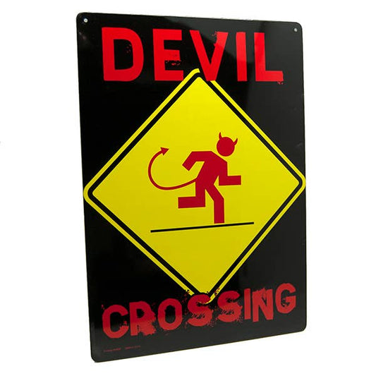 Devil Crossing - Tin Sign
