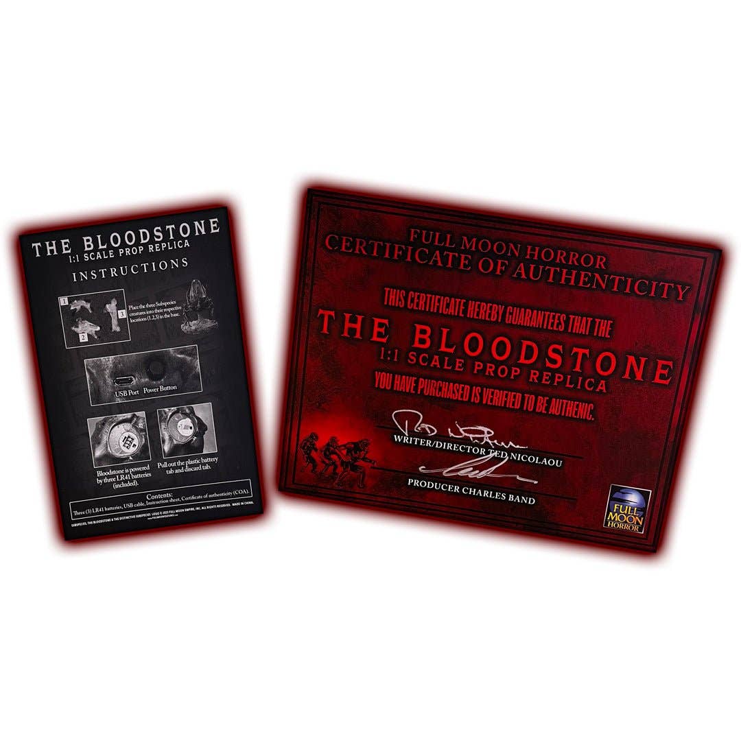 Subspecies: The Bloodstone 1:1 Scale Prop Replica