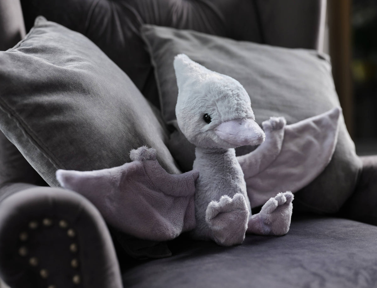 Wings Pterodactyl Cloudy Grey Soft Plush Toy Teddy Bear