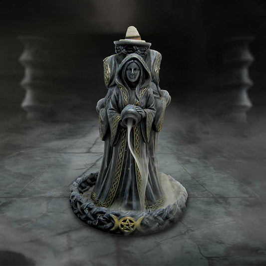 Triple Moon Goddess Incense Backflow Burner