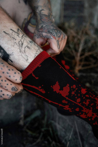 Murder Mystery Blood Splatter Socks