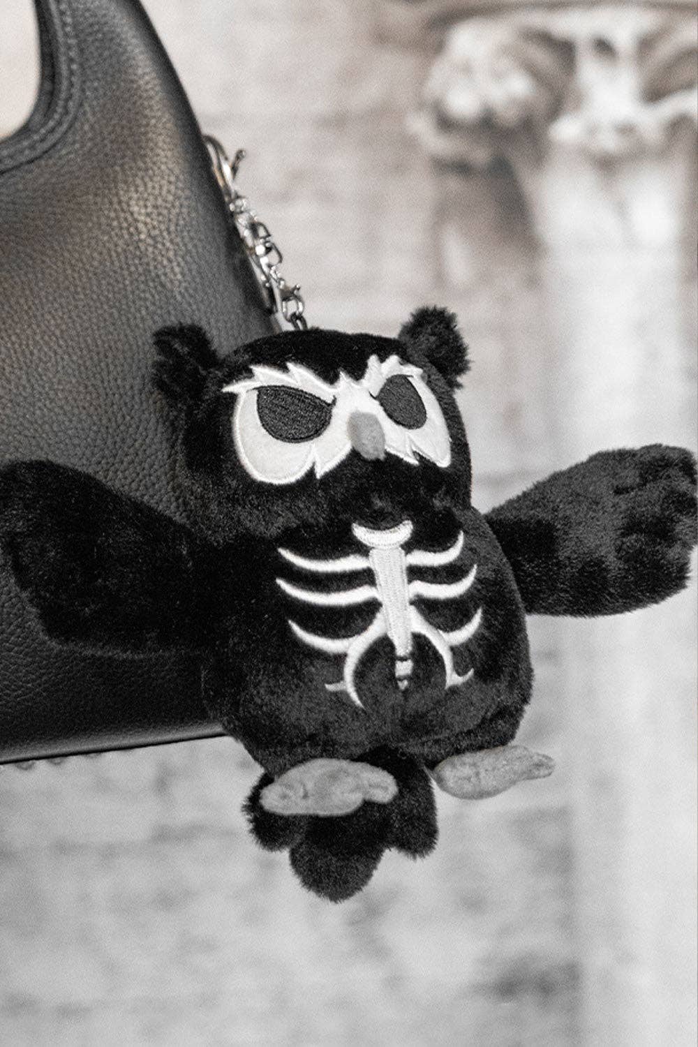 Skelehoot Owl Plush Keychain