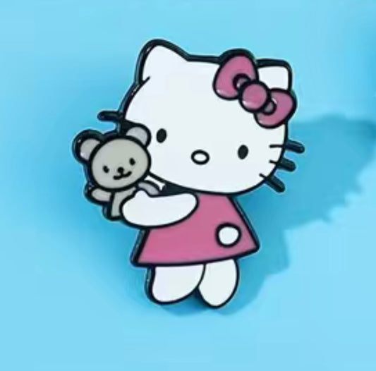Sanrio Hello Kitty with Teddy Pin Badge
