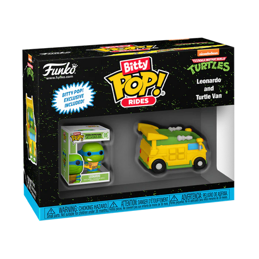 Funko Bitty Pop! Teenage Mutant Ninja Turtles Leonardo And Turtle Van Vinyl Figure