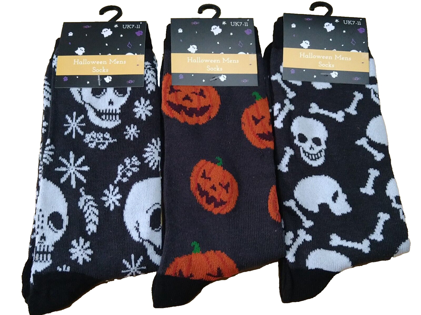 Halloween Patterned Mens Cotton Socks