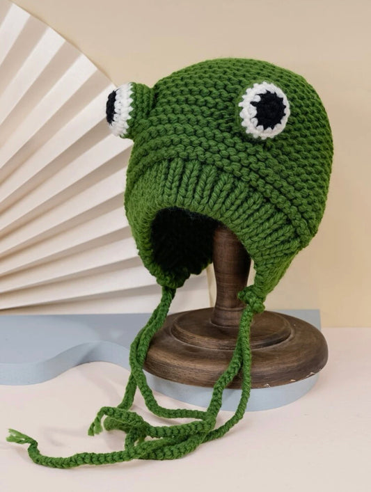 Knitted Frog Hat