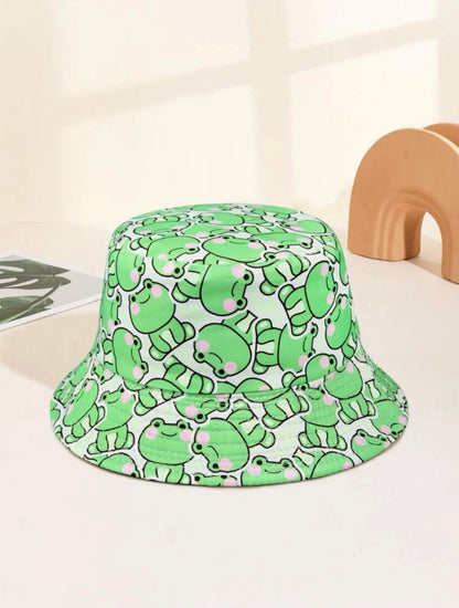 Frog Print Bucket Hat