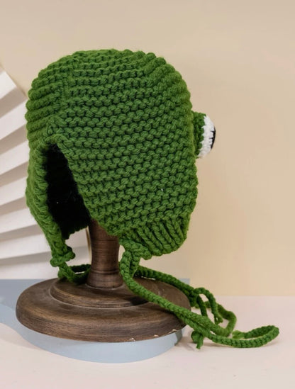 Knitted Frog Hat
