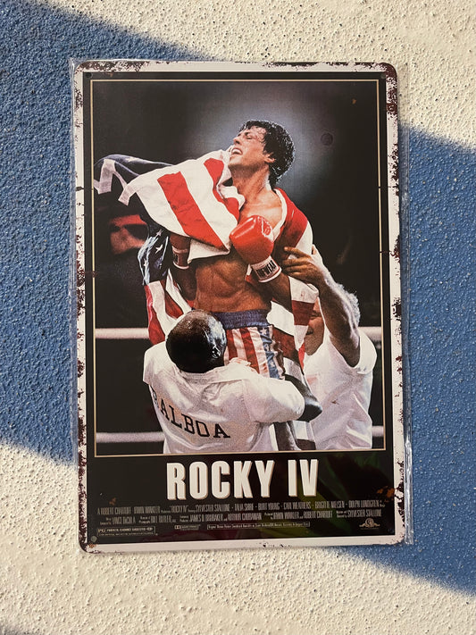 Rocky IV Movie Poster A4 Metal Sign