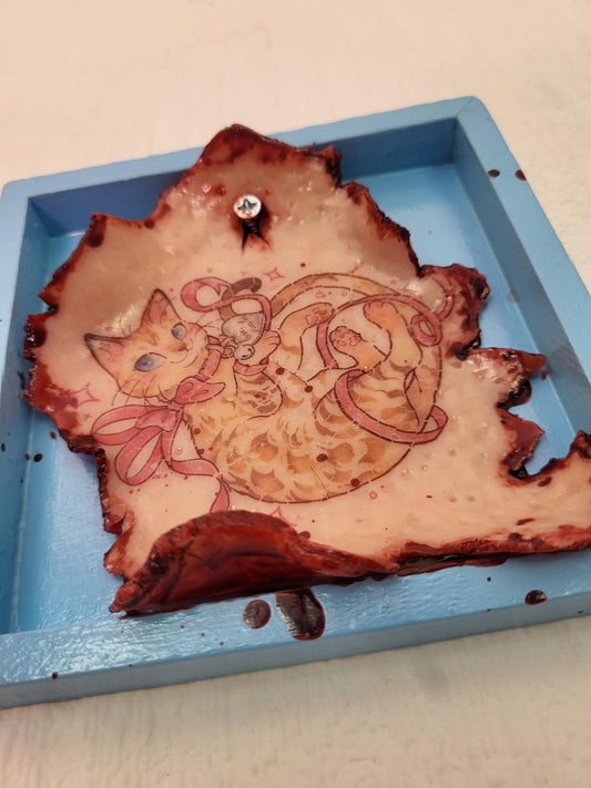Ribbon Kitty Tattoo Removal Frame