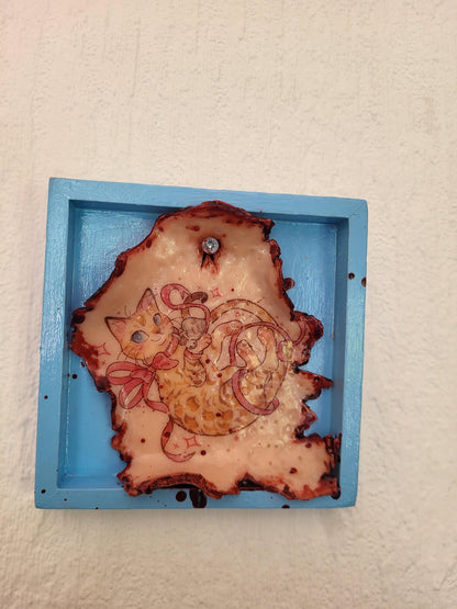 Ribbon Kitty Tattoo Removal Frame