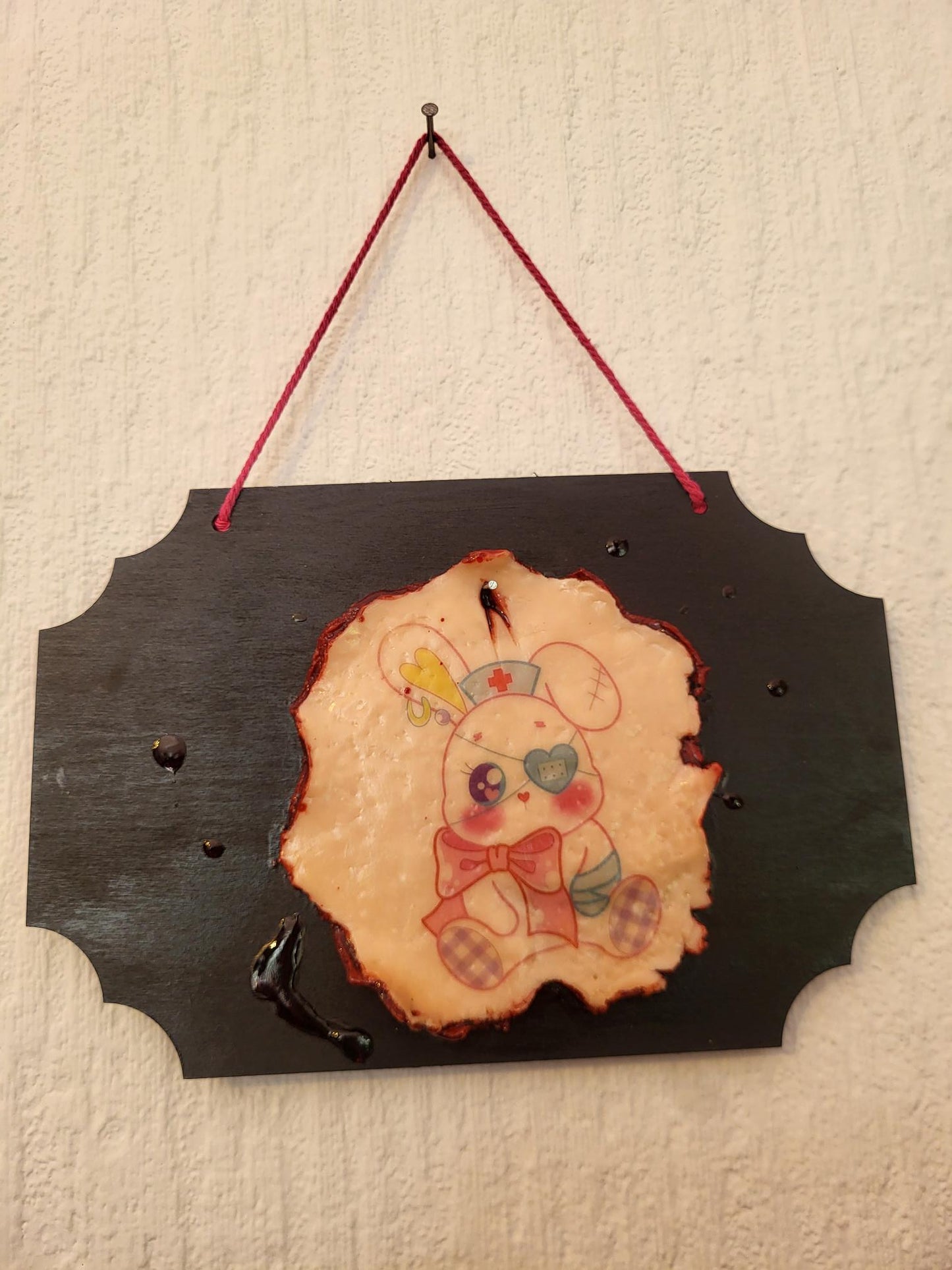 Nurse Bunny Tattoo Removal Hanging Wall Plaque