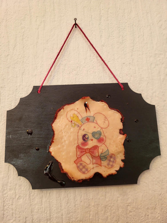 Nurse Bunny Tattoo Removal Hanging Wall Plaque