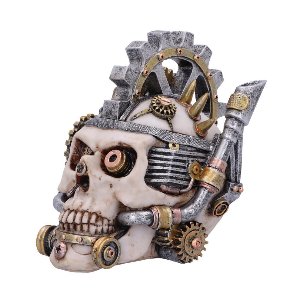 Metal Head 15.5cm Skull Box