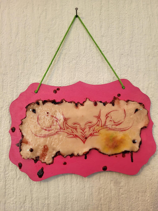 Y2K Hearts Tattoo Removal Hanging Wall Plaque